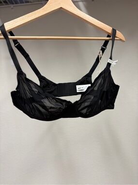 aerie black mesh bra